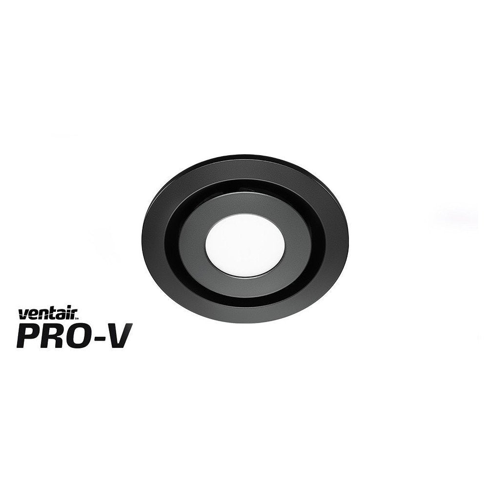 Airbus 250 Exhaust Fan with 14w LED Light with Black Round Fascia