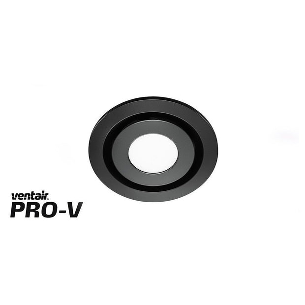 Airbus 250 Exhaust Fan with 14w LED Light with Black Round Fascia