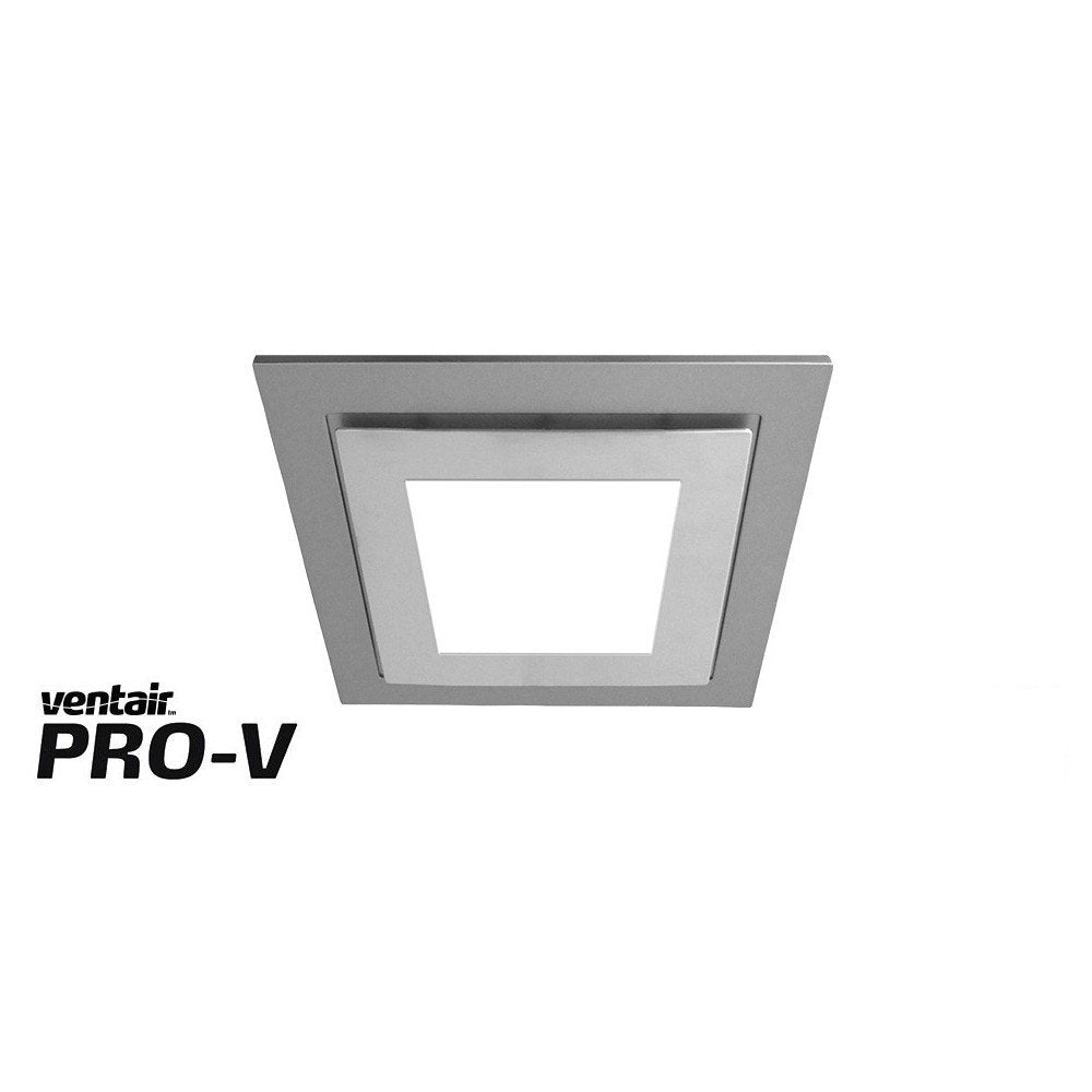 Airbus 250 Exhaust Fan with 14w LED Light with Silver Square Fascia