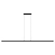 Aeris 2000mm Flutted Linear LED Pendant Black Cord 62W Tri Colour Non Dimmable Black 2M Drop IP20