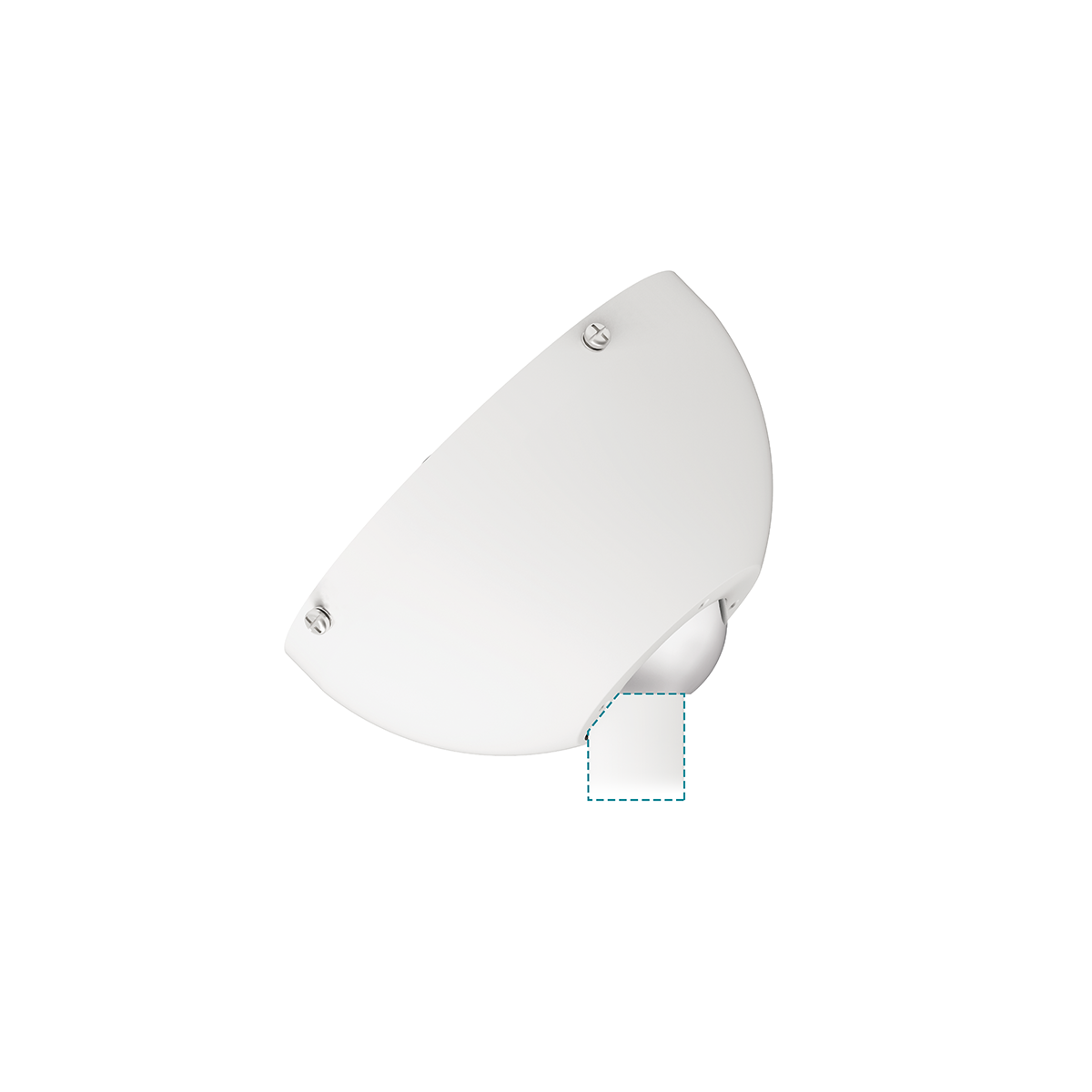 Angle Ceiling Fan Canopy 40 Degree To Suit All Martec Fans With 26mm Downrods Matt White