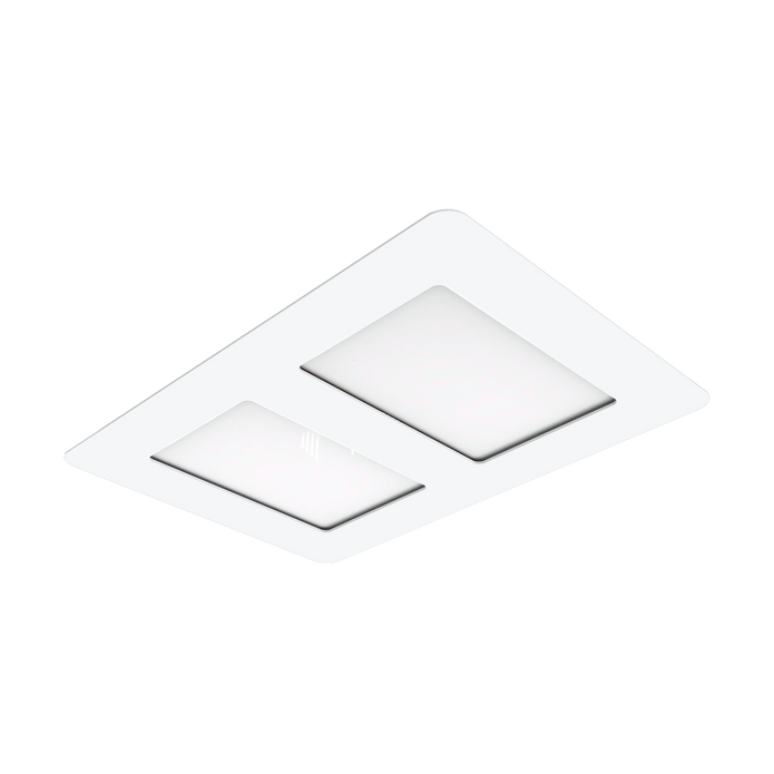 Aspire II 1000W Halogen 3 in 1 Bathroom Heater & High Extraction Exhaust Fan with LED Tricolour Panel Light White