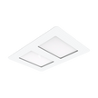 Aspire II 1000W Halogen 3 in 1 Bathroom Heater & High Extraction Exhaust Fan with LED Tricolour Panel Light White