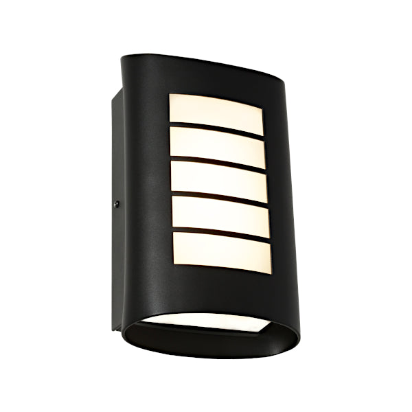 Cougar Black Bicheno Exterior LED Wall Light IP44
