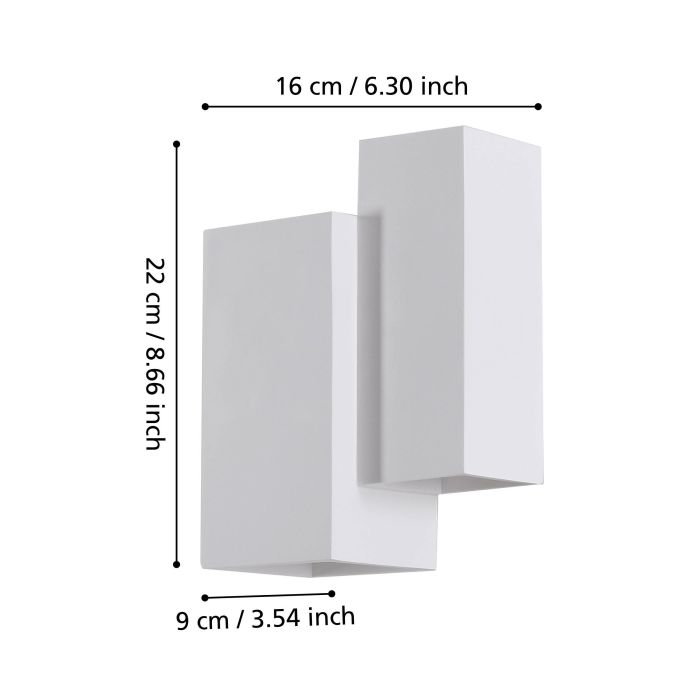 Blake Wall Light 4X5W GU10 Tri-Colour White