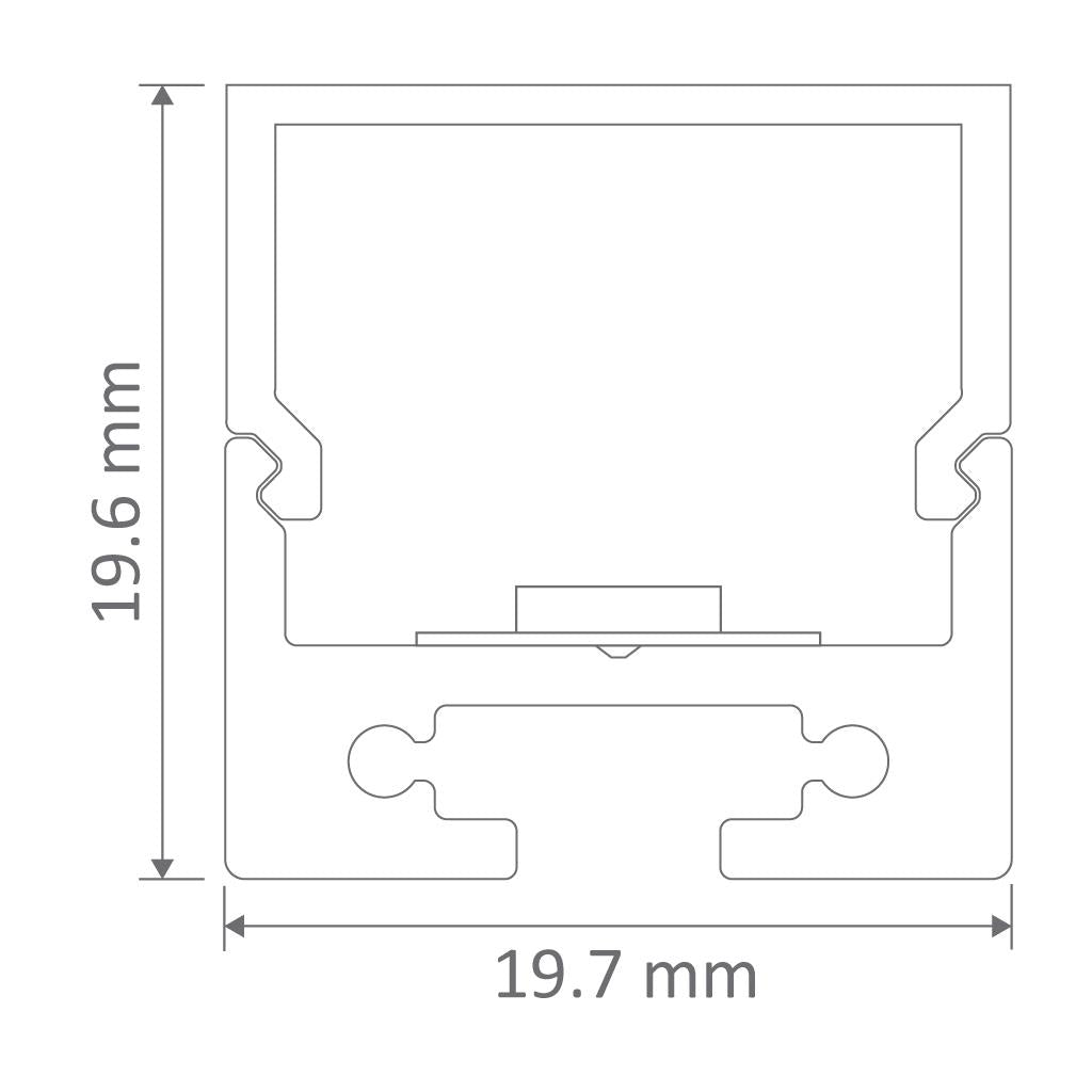 bloc 20 surface mounted led aluminium profile
