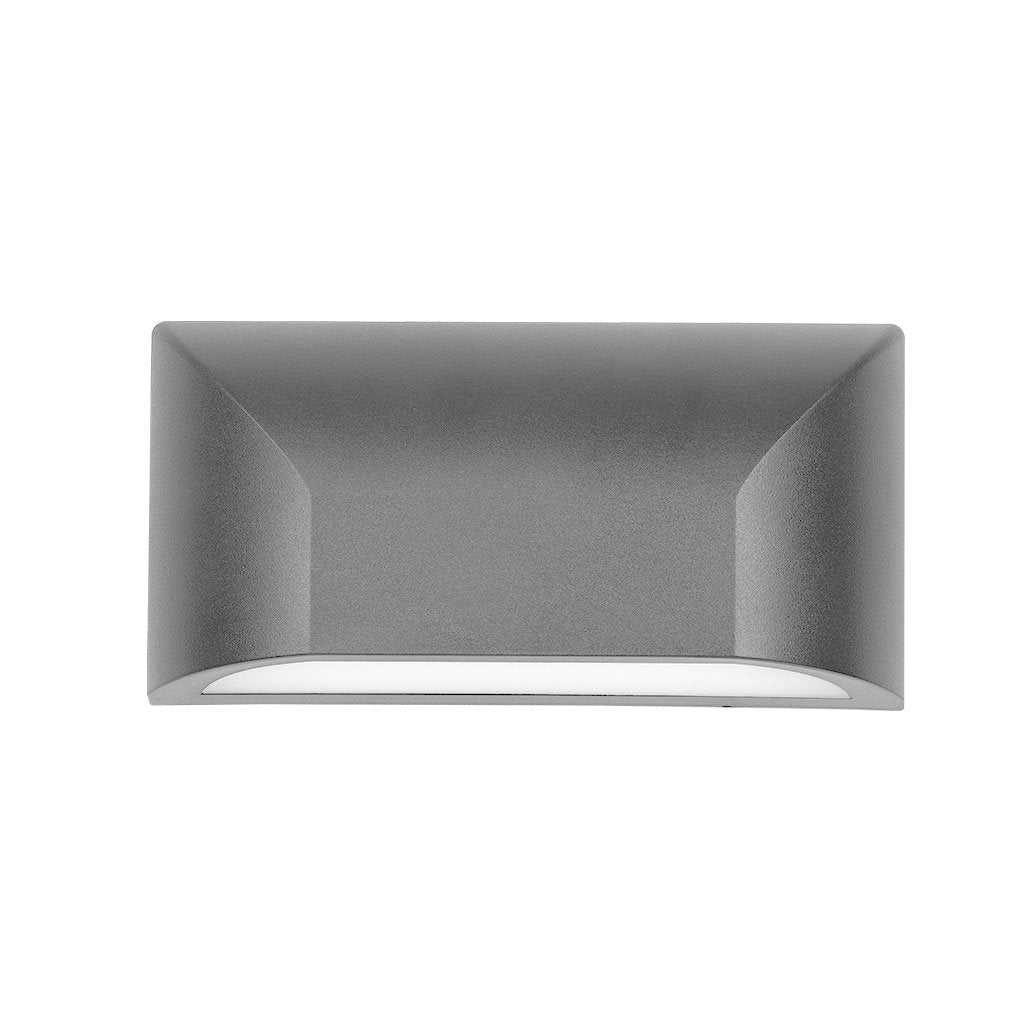 Bloc IP65 5 Watt Cool White LED Exterior Wall Light in Silver