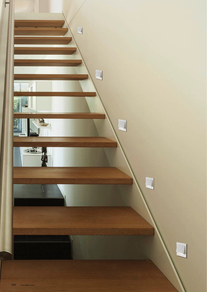 Brea White 3W 5000K or 3000K Square Stair Light