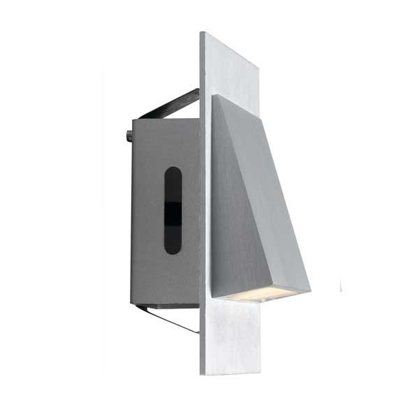 Brea 3 Watt LED Square Stair Light in Aluminium