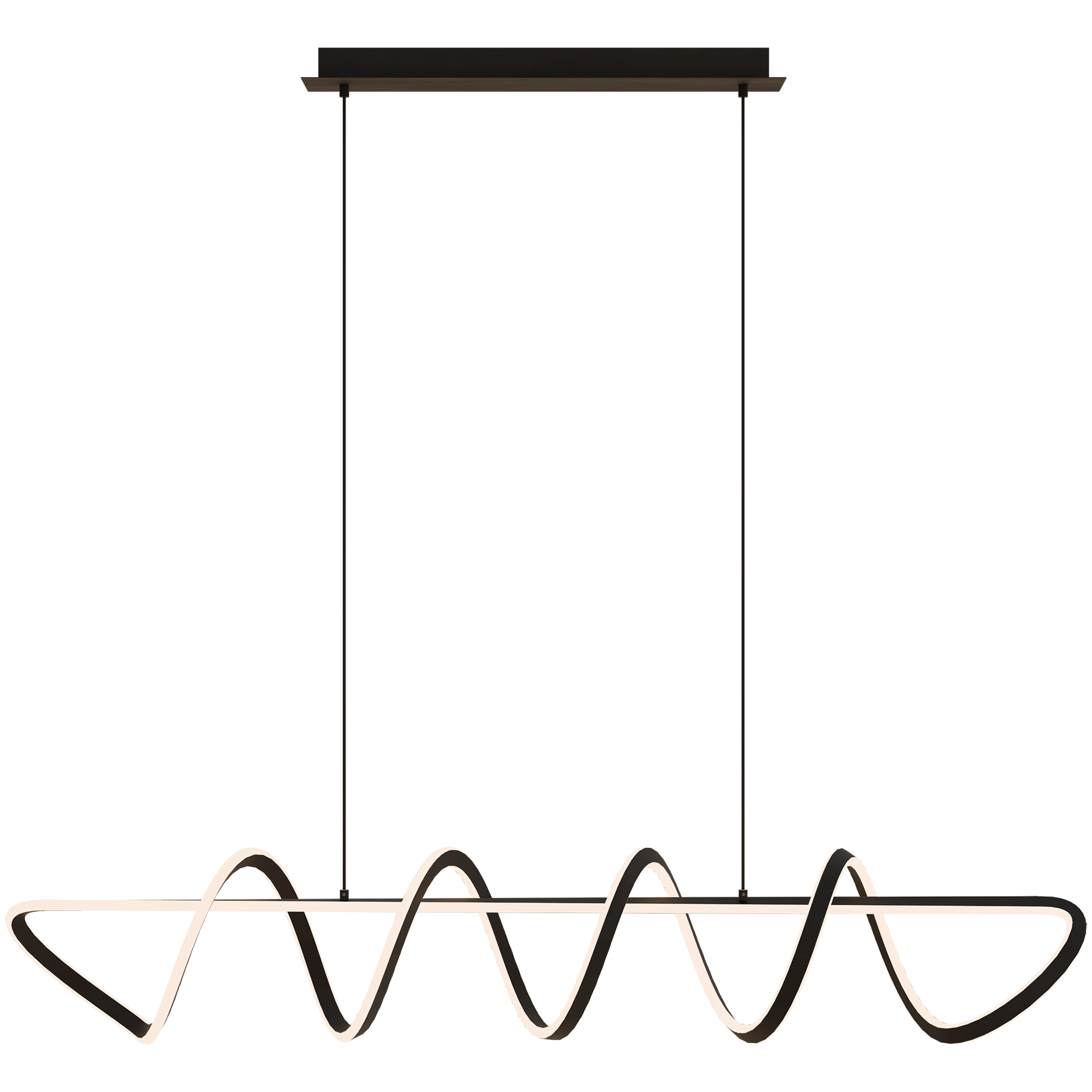 Bulbul Black 80W 1500mm CCT Linear Spiral LED Pendant