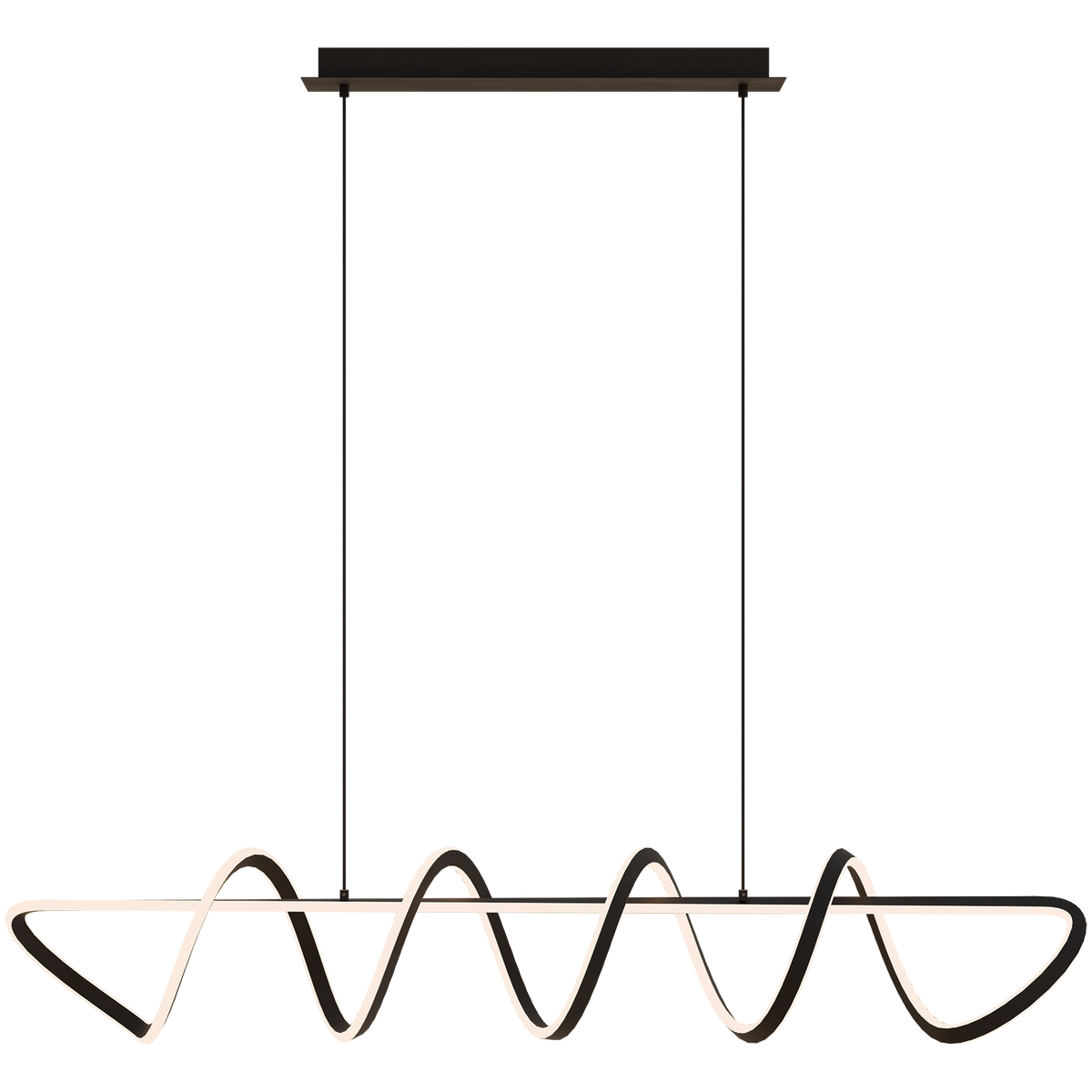 Bulbul Black 80W 1500mm CCT Linear Spiral LED Pendant