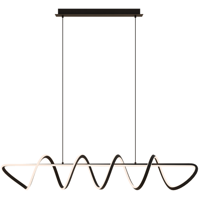 Bulbul Black 80W 1500mm CCT Linear Spiral LED Pendant