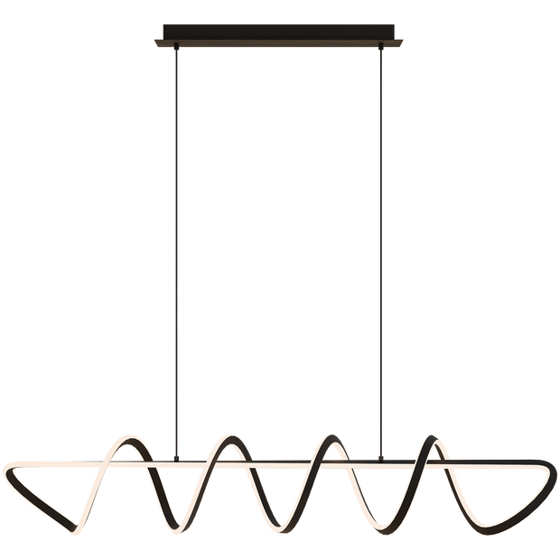 Bulbul Black 80W 1500mm CCT Linear Spiral LED Pendant