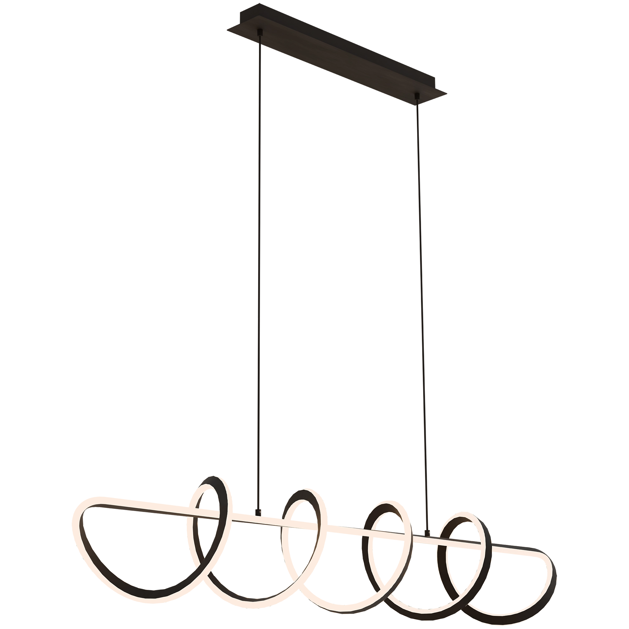 Bulbul Black 80W 1500mm CCT Linear Spiral LED Pendant