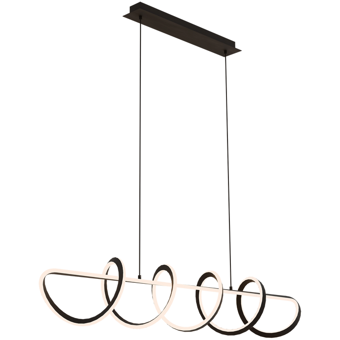 Bulbul Black 80W 1500mm CCT Linear Spiral LED Pendant