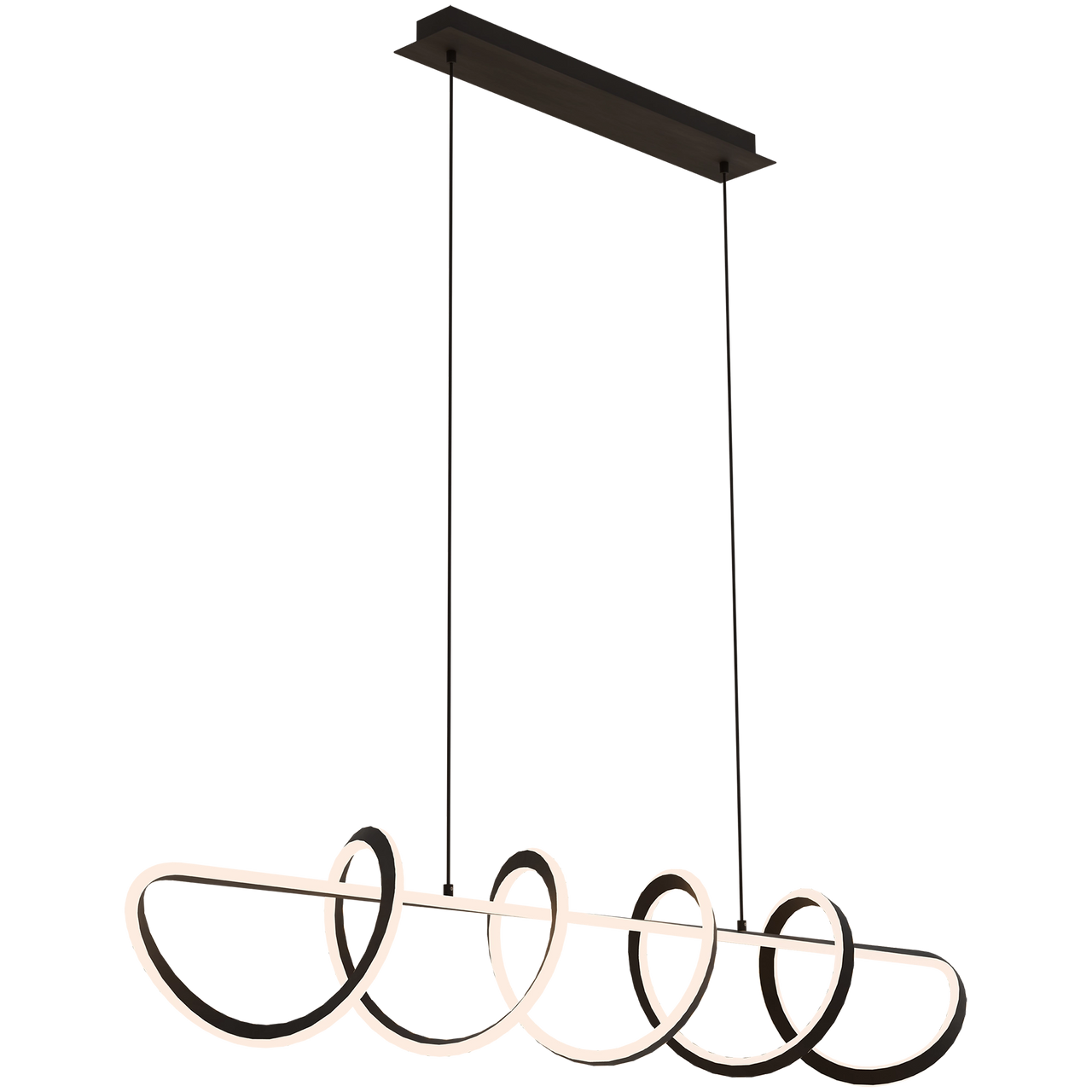 Bulbul Black 80W 1500mm CCT Linear Spiral LED Pendant