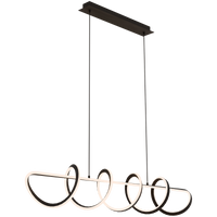 Thumbnail for Bulbul Black 80W 1500mm CCT Linear Spiral LED Pendant