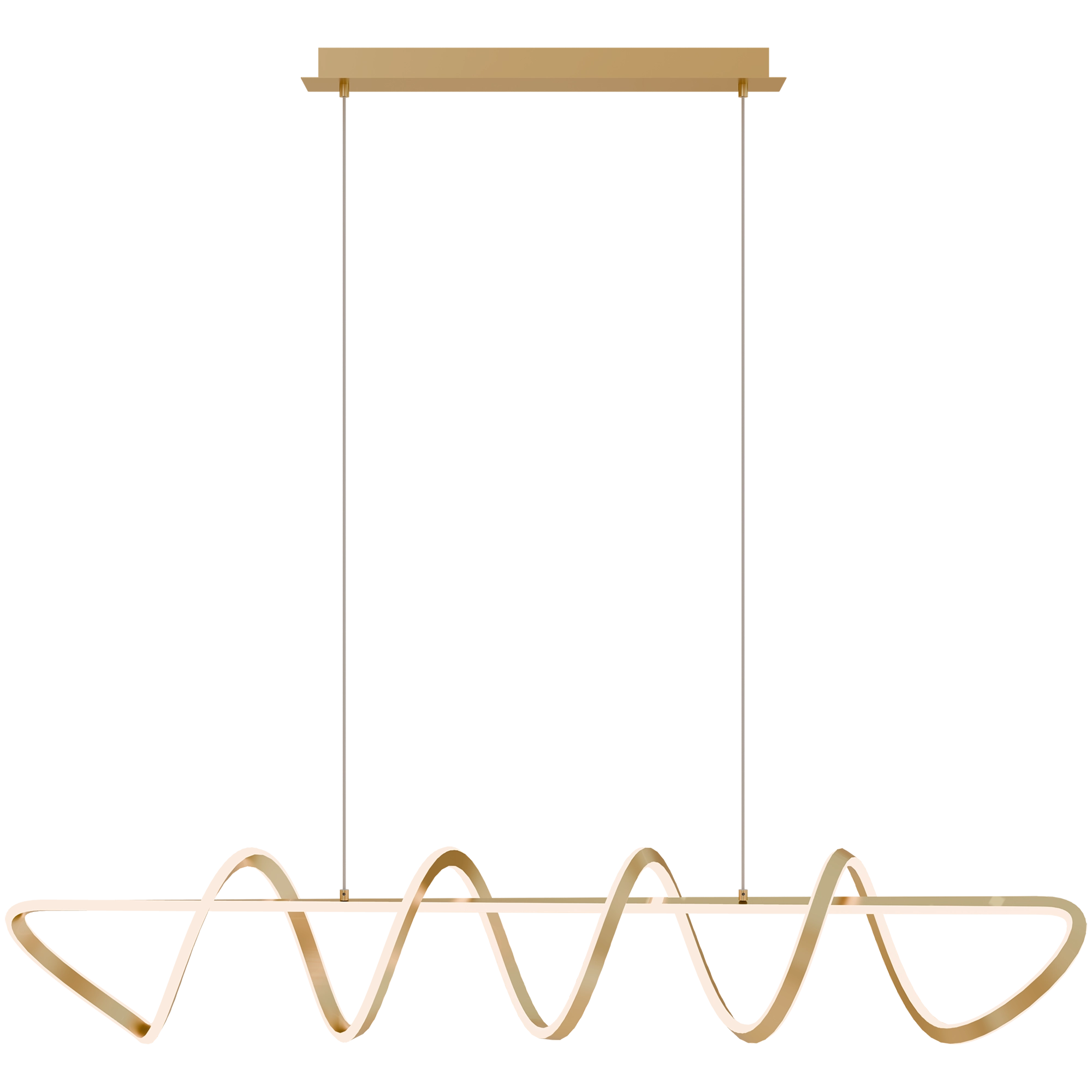 Bulbul Brass 80W 1500mm CCT Linear Spiral LED Pendant