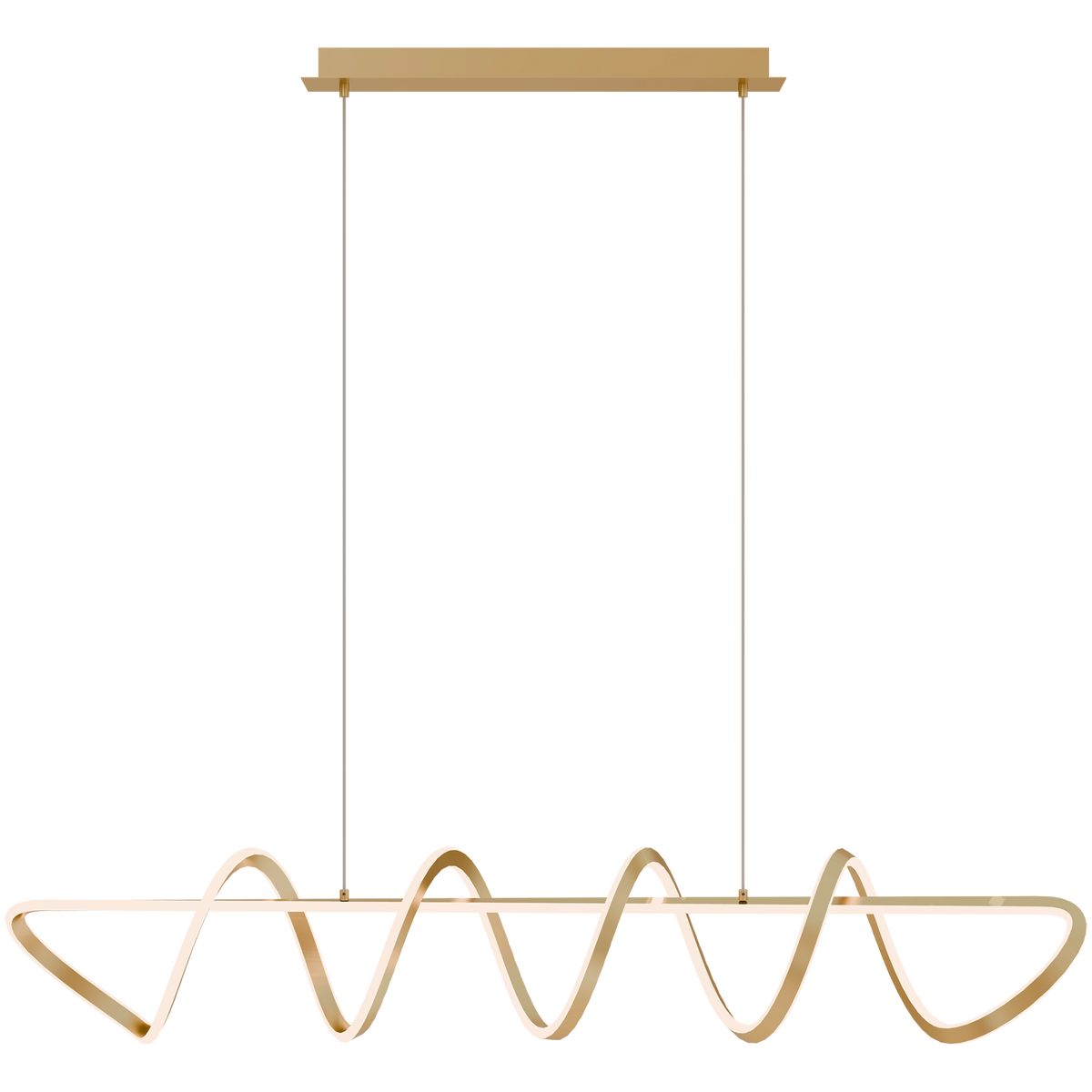 Bulbul Brass 80W 1500mm CCT Linear Spiral LED Pendant