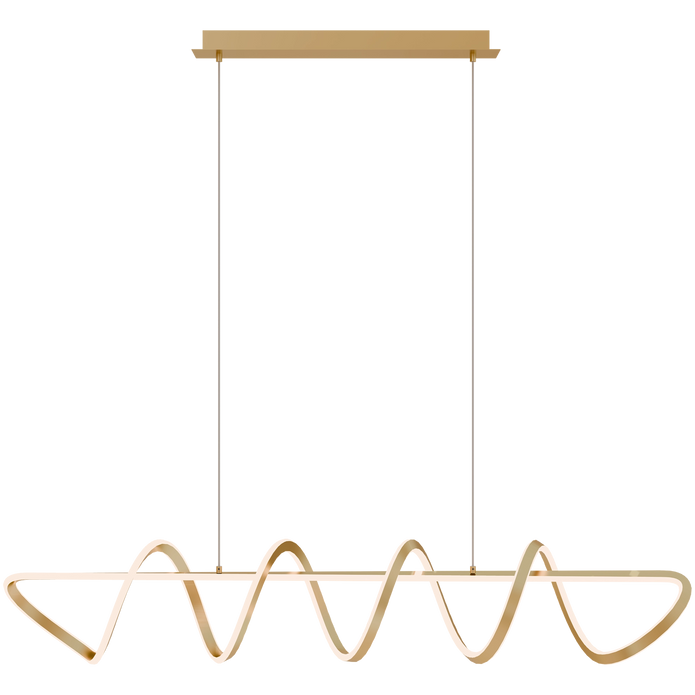 Bulbul Brass 80W 1500mm CCT Linear Spiral LED Pendant