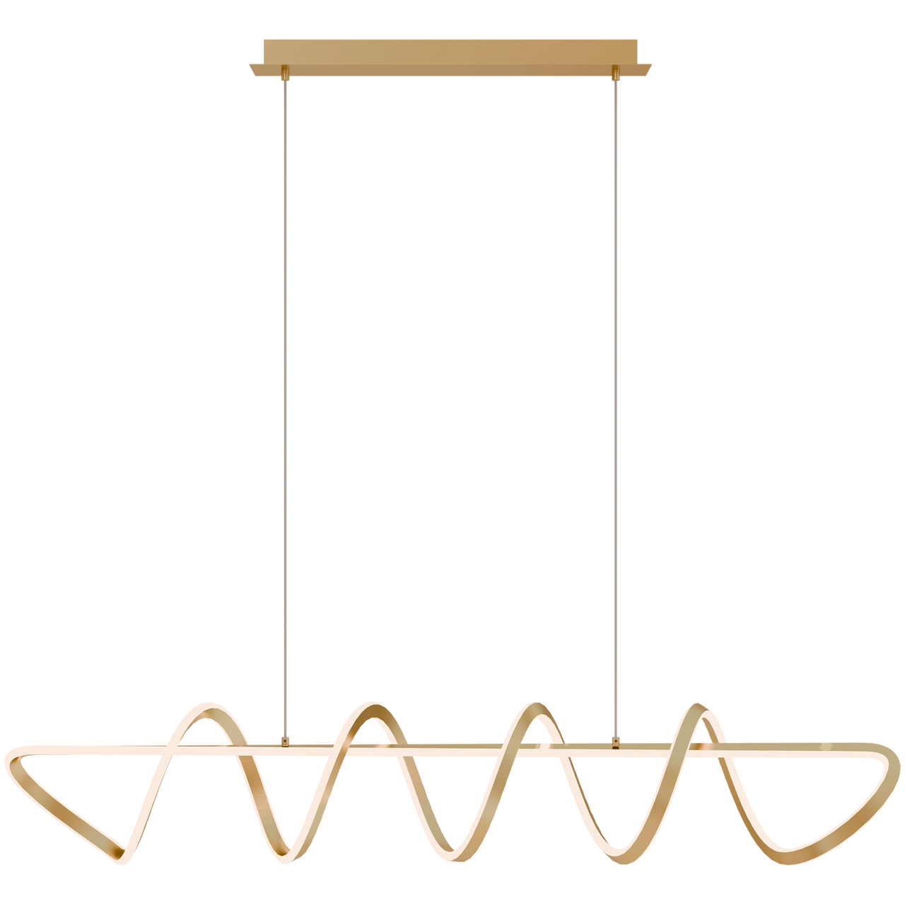 Bulbul Brass 80W 1500mm CCT Linear Spiral LED Pendant