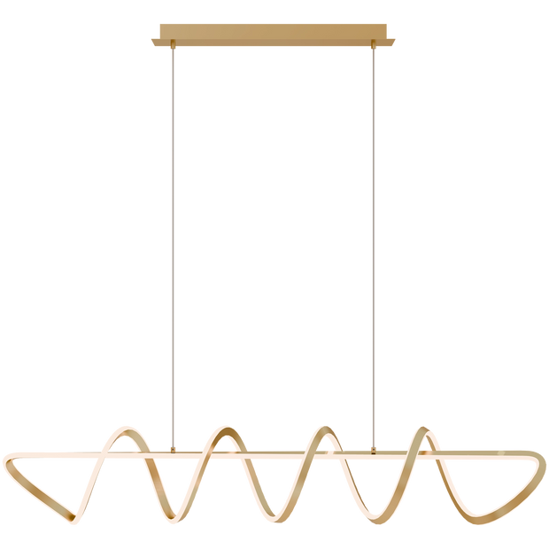 Bulbul Brass 80W 1500mm CCT Linear Spiral LED Pendant