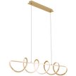 Bulbul Brass 80W 1500mm CCT Linear Spiral LED Pendant