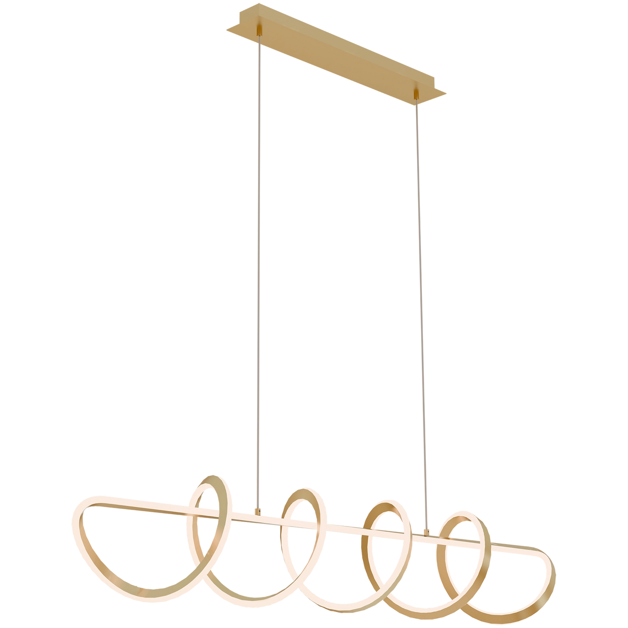 Bulbul Brass 80W 1500mm CCT Linear Spiral LED Pendant