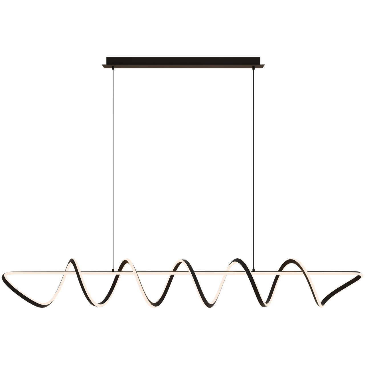Bulbul Black 110W 2000mm CCT Linear Spiral LED Pendant