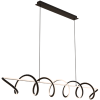 Thumbnail for Bulbul Black 110W 2000mm CCT Linear Spiral LED Pendant