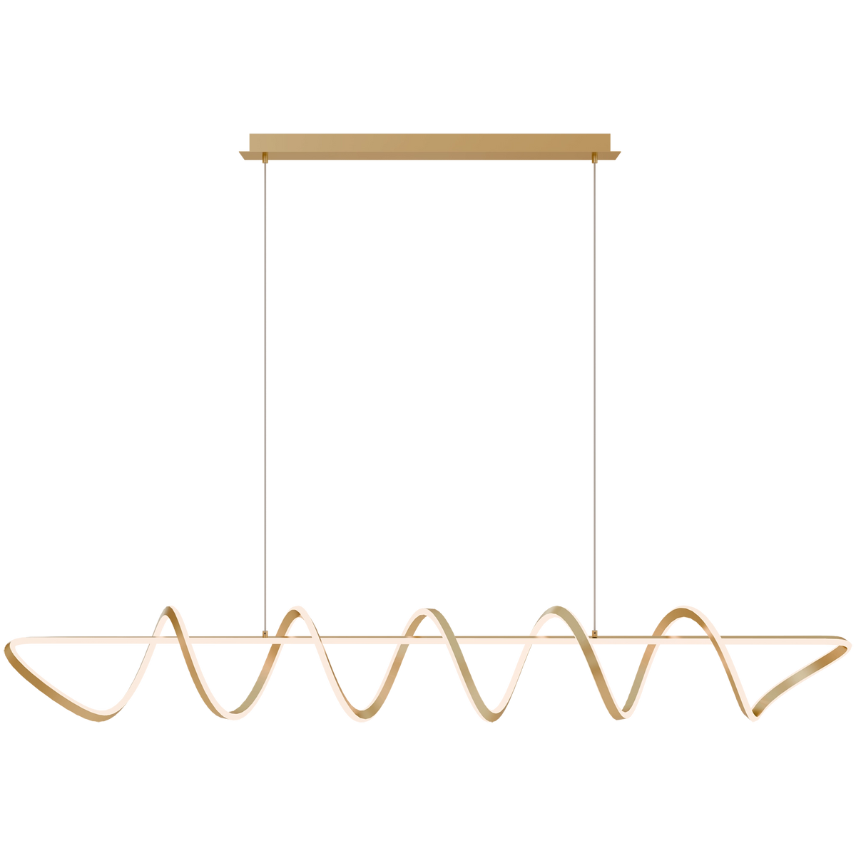 Bulbul Brass 110W 2000mm CCT Linear Spiral LED Pendant