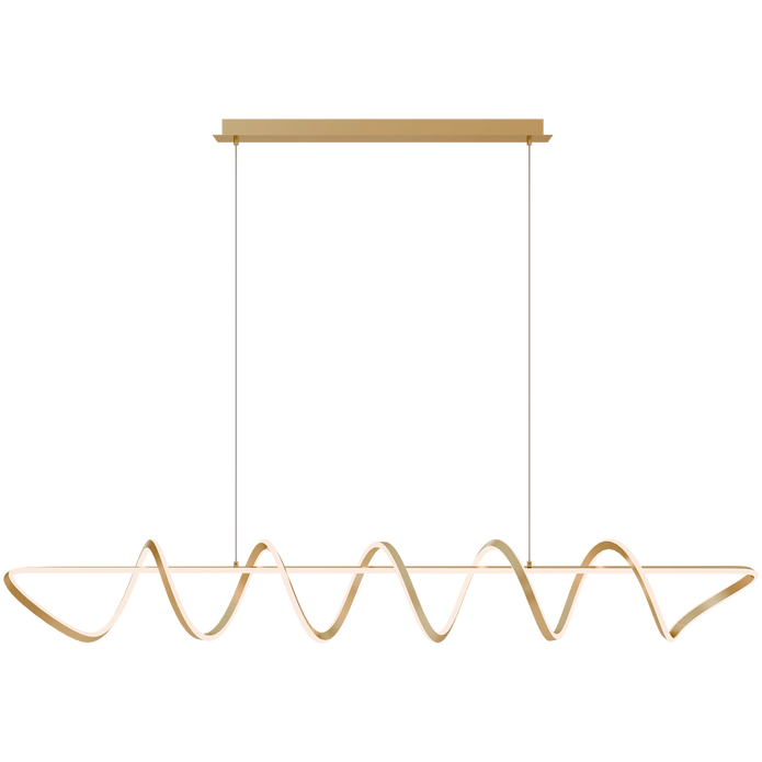 Bulbul Brass 110W 2000mm CCT Linear Spiral LED Pendant