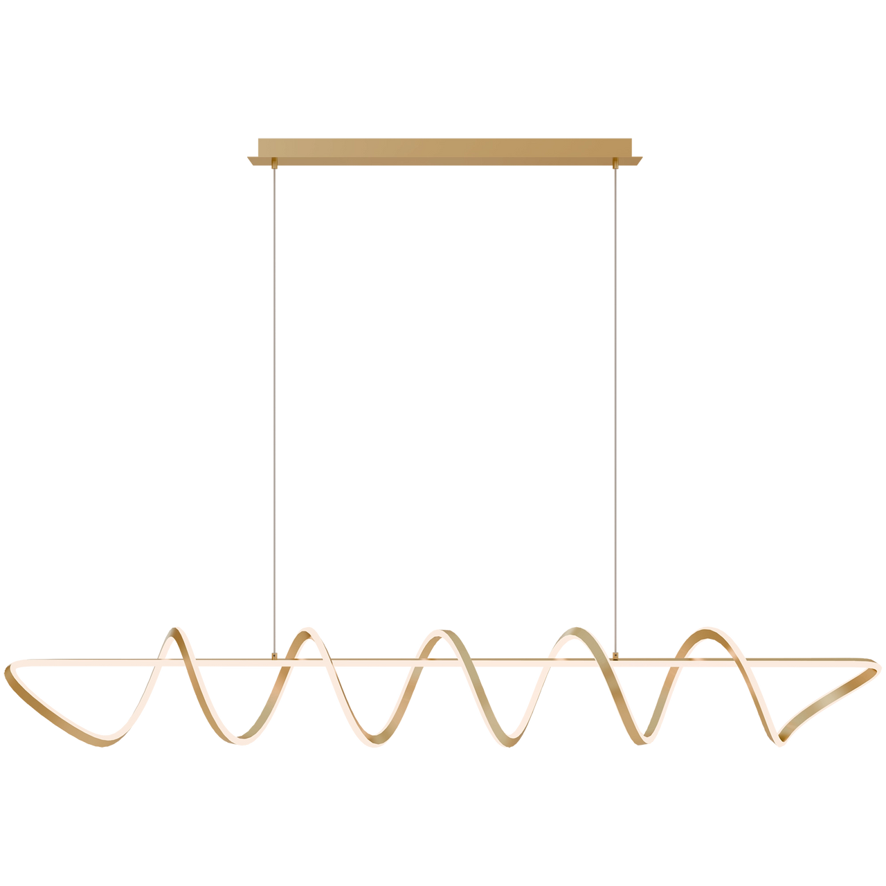 Bulbul Brass 110W 2000mm CCT Linear Spiral LED Pendant