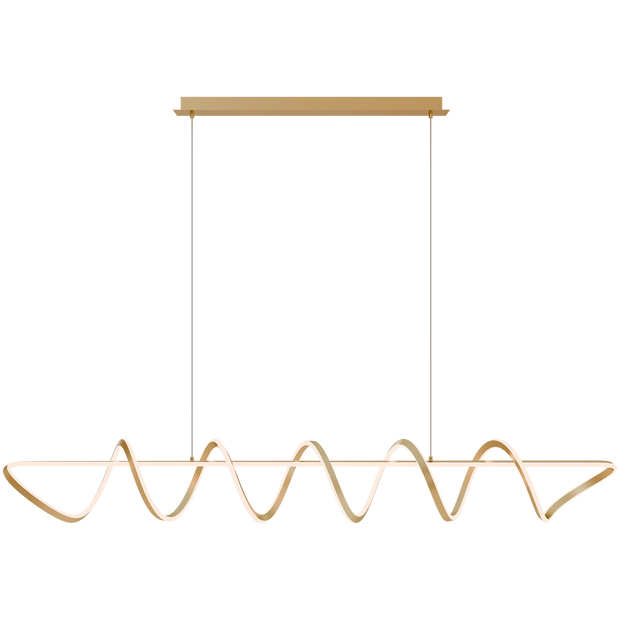 Bulbul Brass 110W 2000mm CCT Linear Spiral LED Pendant