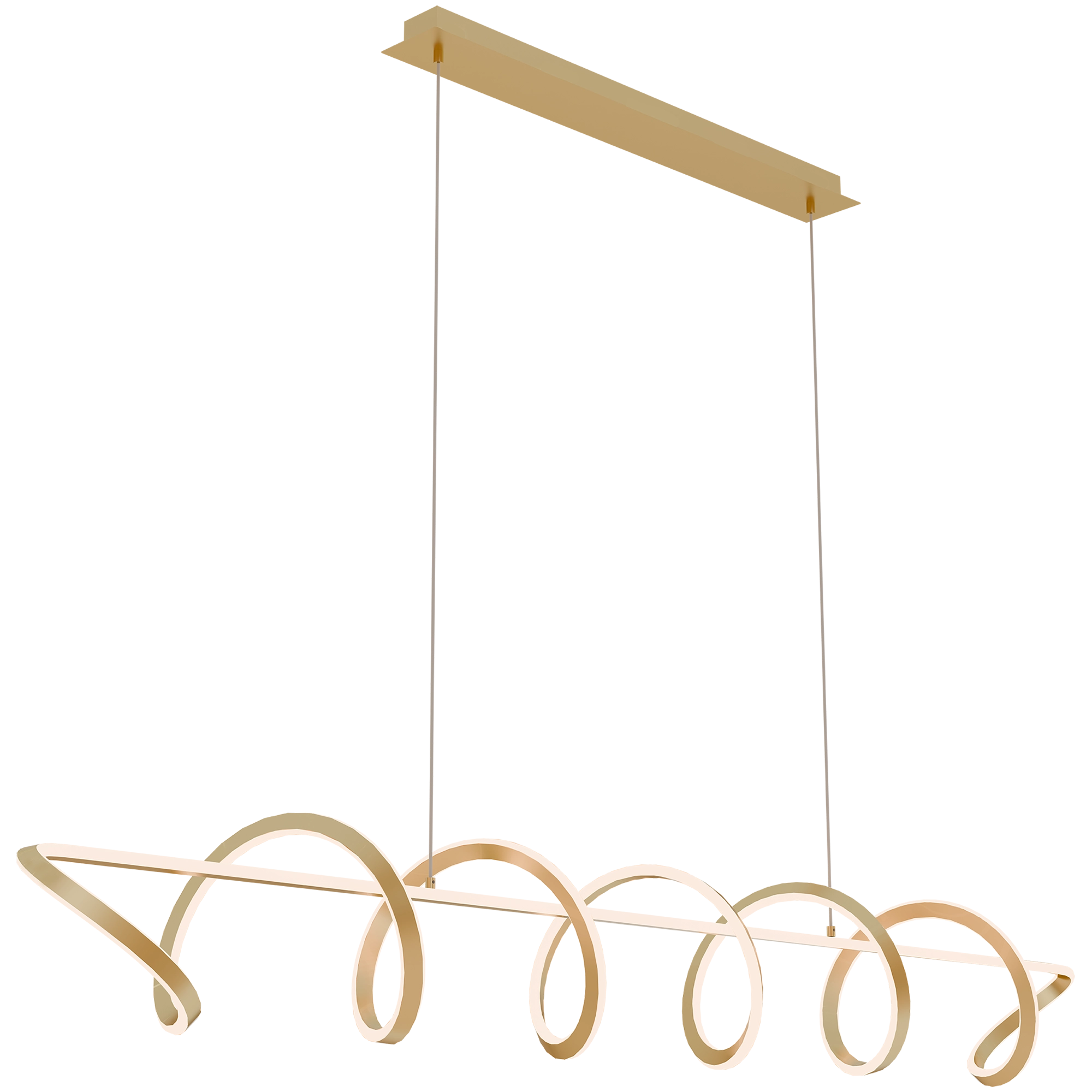 Bulbul Brass 110W 2000mm CCT Linear Spiral LED Pendant