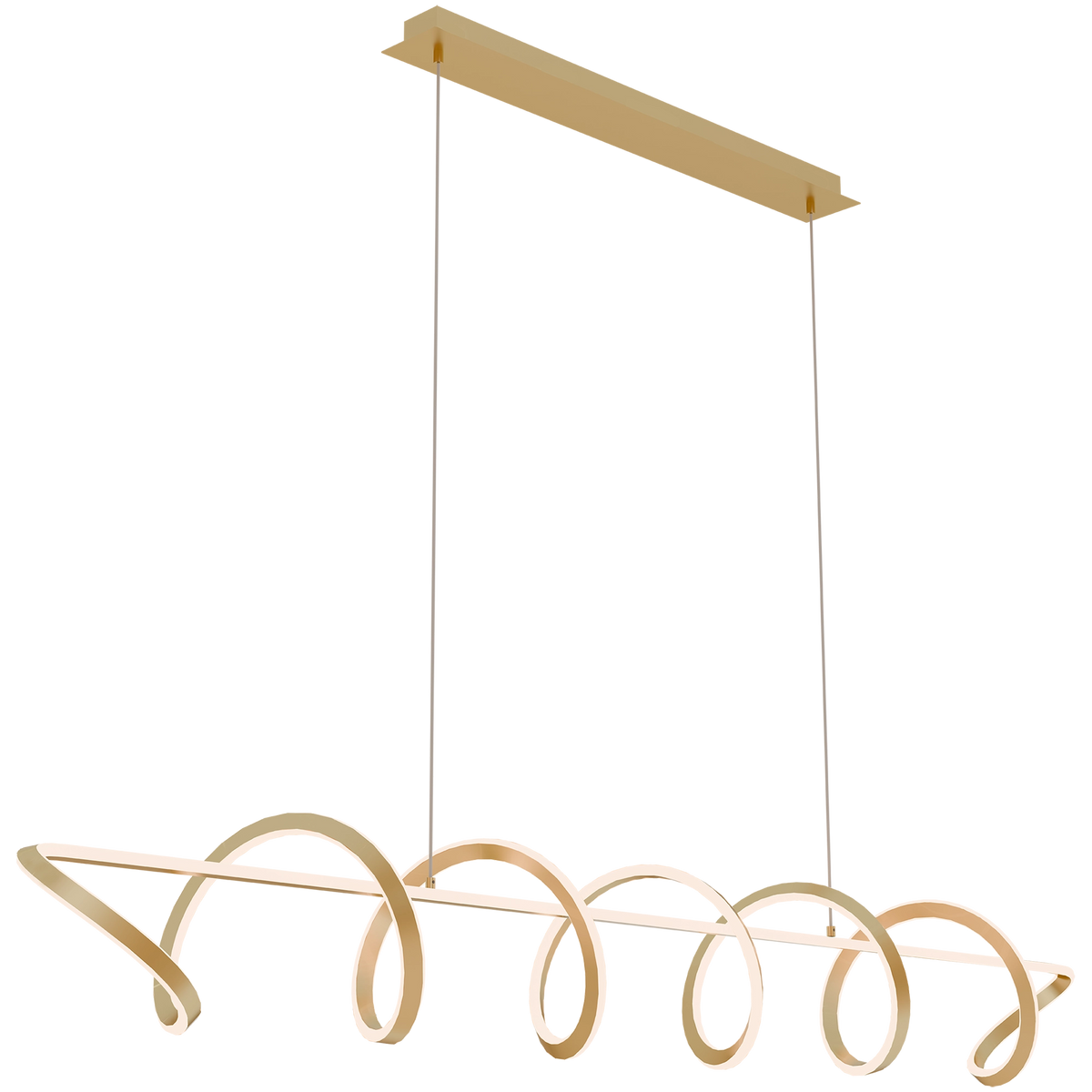 Bulbul Brass 110W 2000mm CCT Linear Spiral LED Pendant