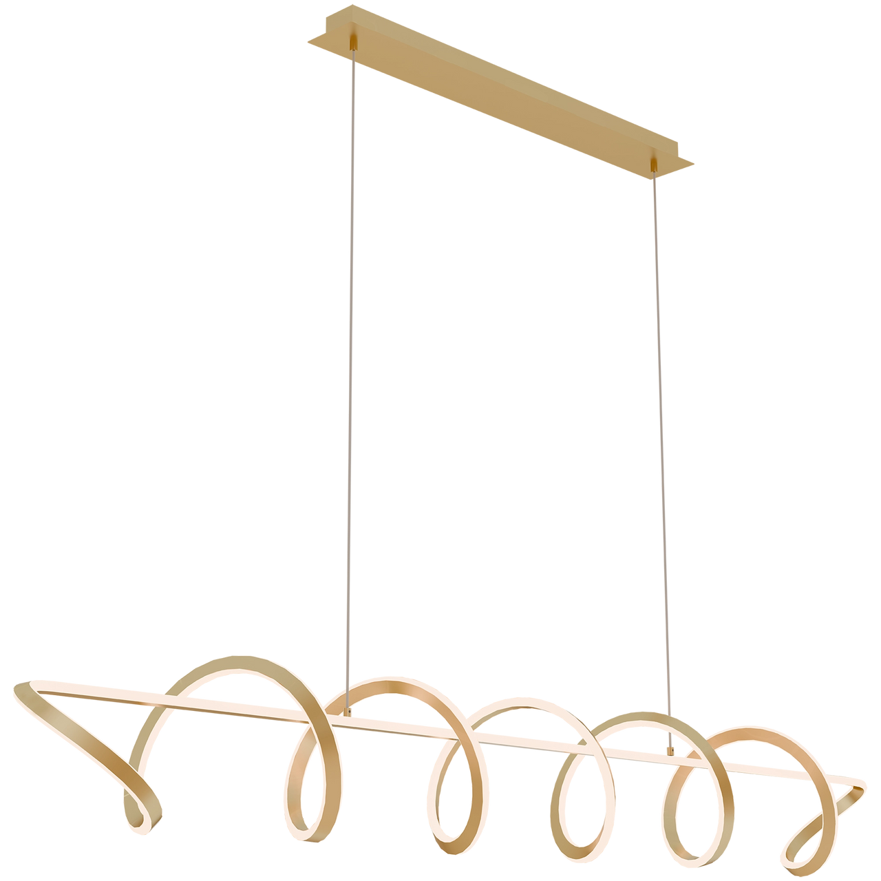 Bulbul Brass 110W 2000mm CCT Linear Spiral LED Pendant