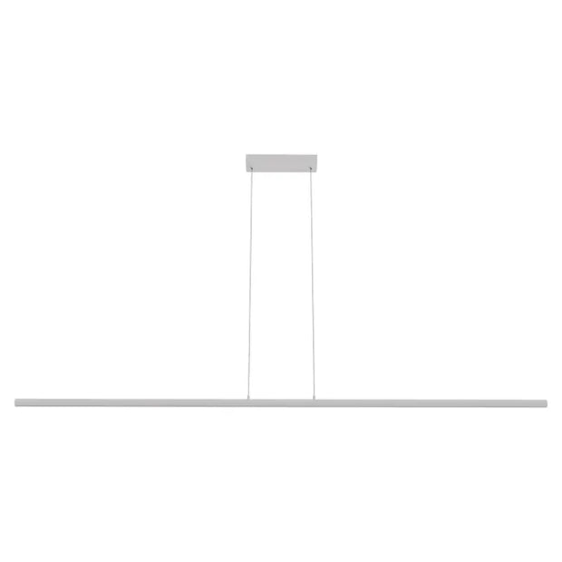 Aeris 2000mm Fluted Linear LED Pendant Clear Cord 62W Tri Colour Non Dimmable White 2M Drop IP20