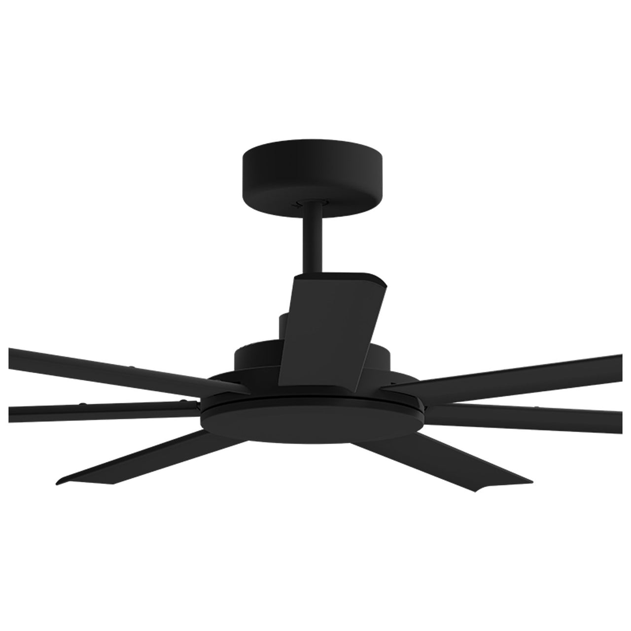 Calibo Alula 60" (1524mm) 7 Blade Indoor/Outdoor DC Ceiling Fan & Remote Black