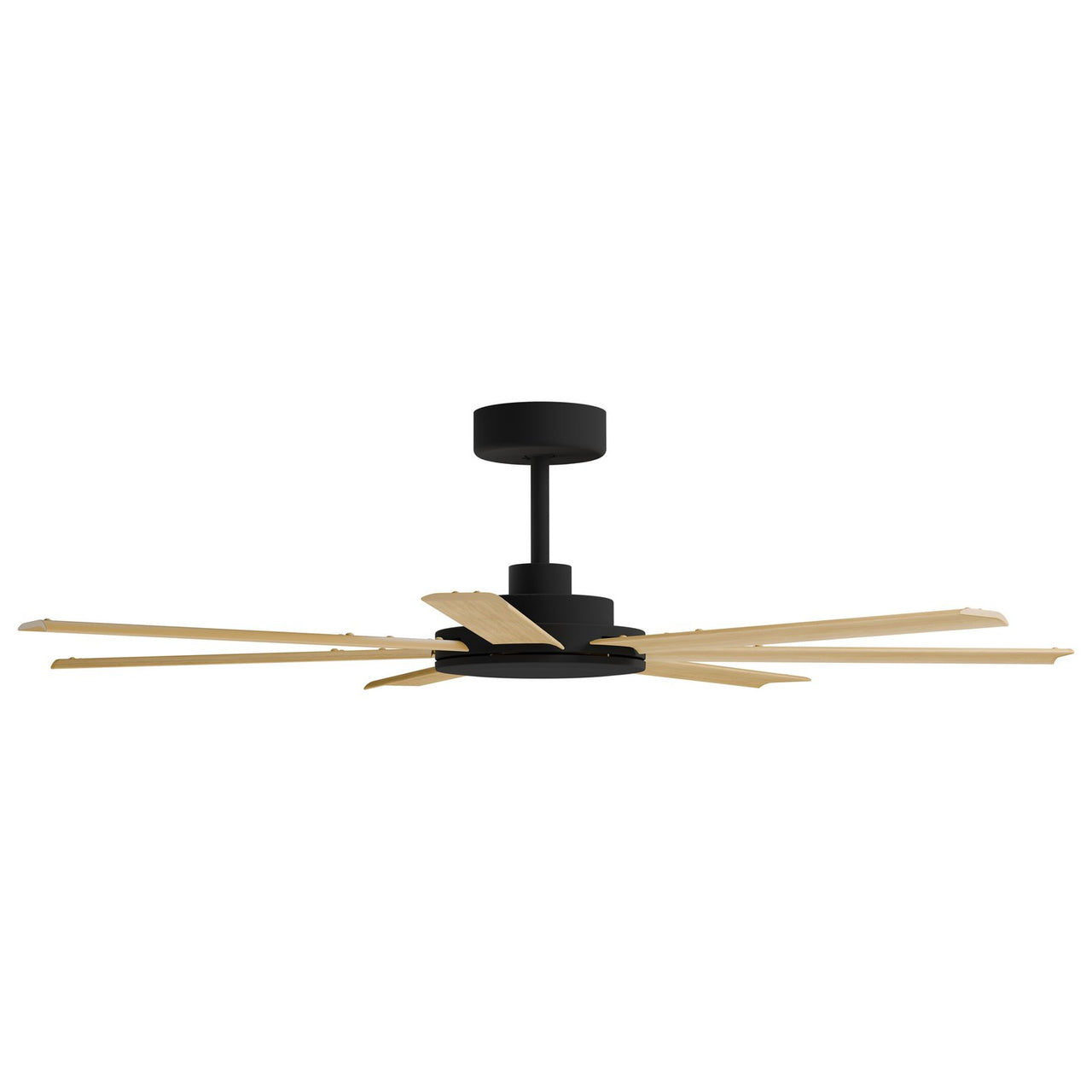 Calibo Alula 60" (1524mm) 7 Blade Indoor/Outdoor DC Ceiling Fan & Remote Black with Bamboo