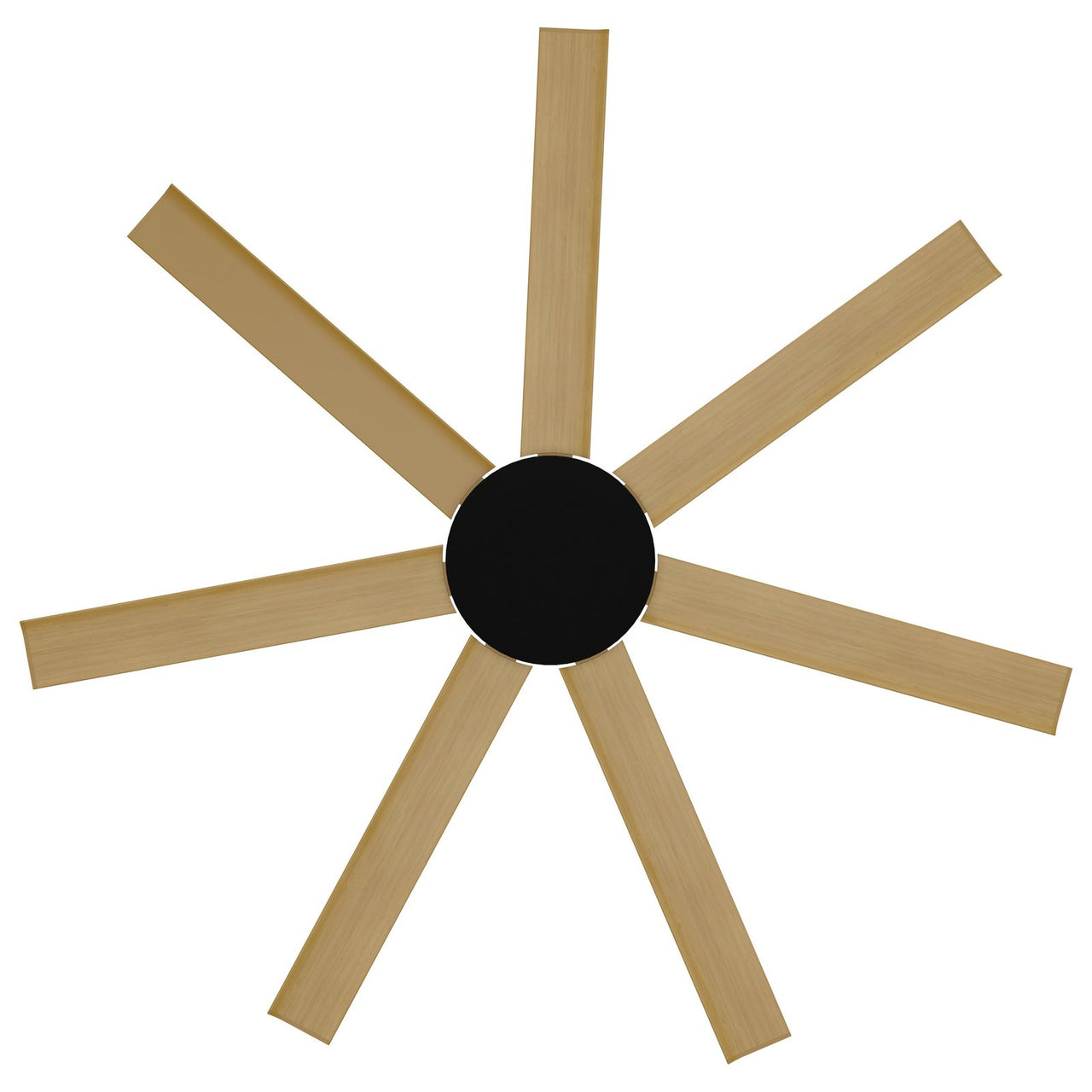 Calibo Alula 60" (1524mm) 7 Blade Indoor/Outdoor DC Ceiling Fan & Remote Black with Bamboo