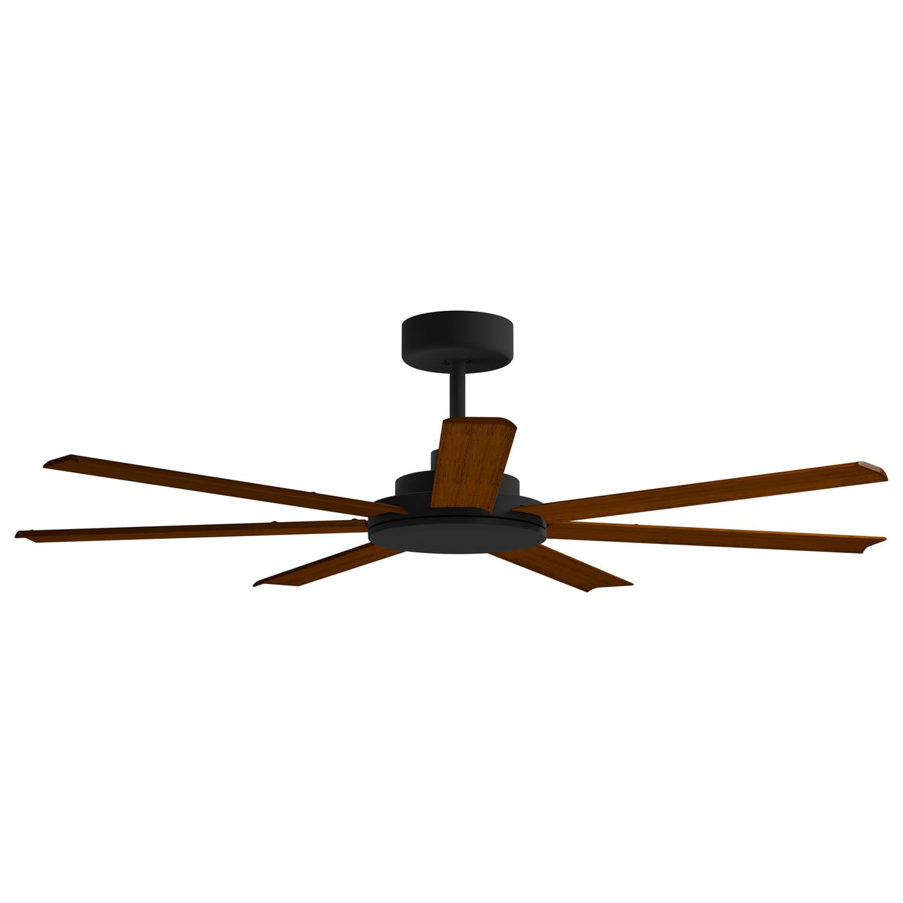 Calibo Alula 60" (1524mm) 7 Blade Indoor/Outdoor DC Ceiling Fan & Remote Black with Koa