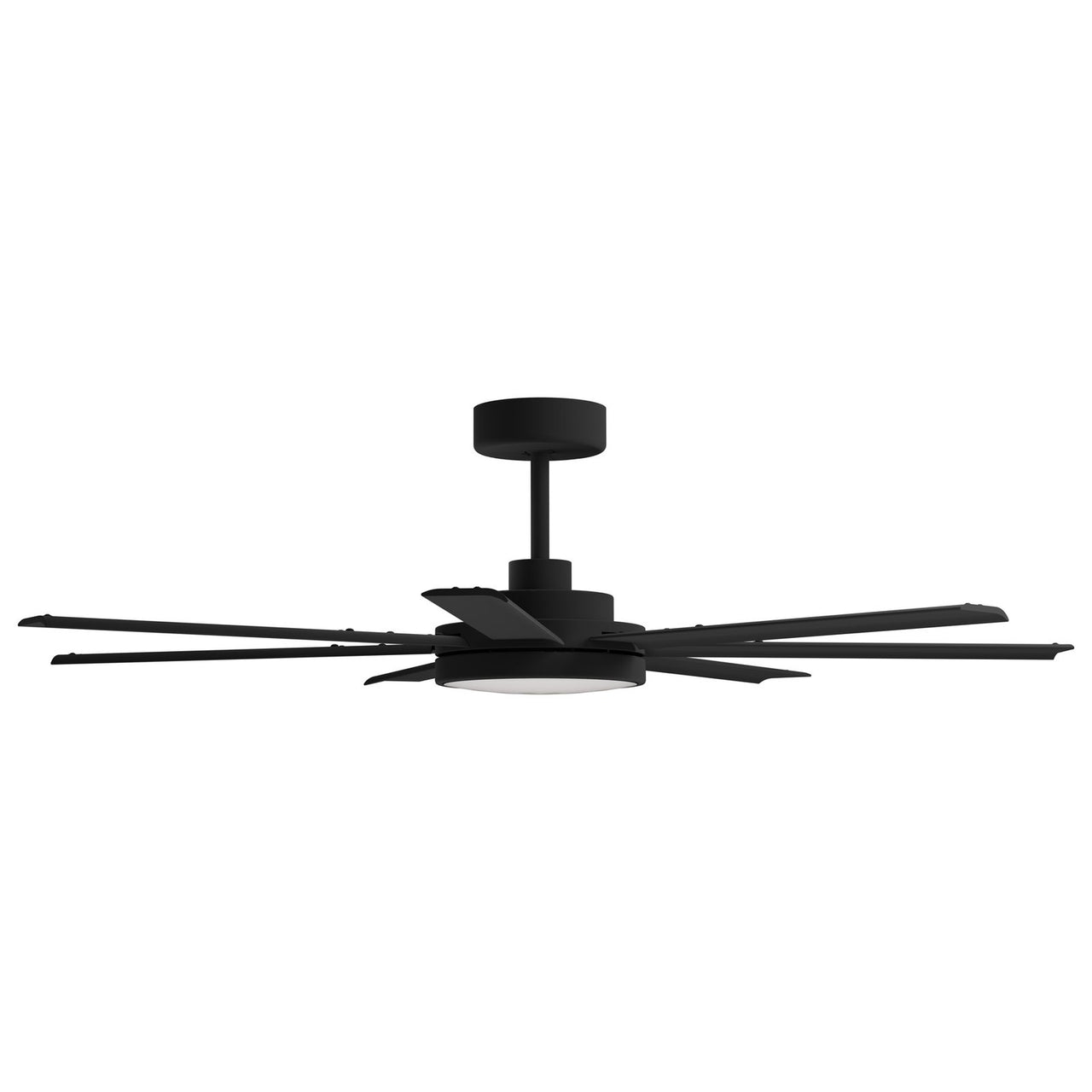 Calibo Alula 60" (1524mm) 7 Blade Indoor/Outdoor DC Ceiling Fan with 24W Light & Remote in Black