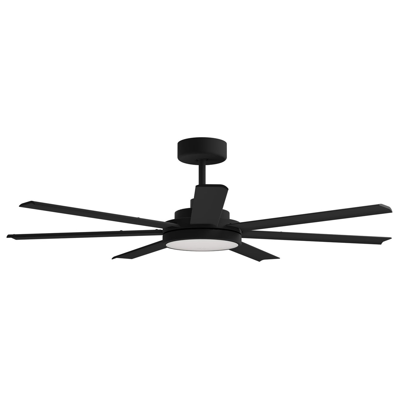 Calibo Alula 60" (1524mm) 7 Blade Indoor/Outdoor DC Ceiling Fan with 24W Light & Remote in Black