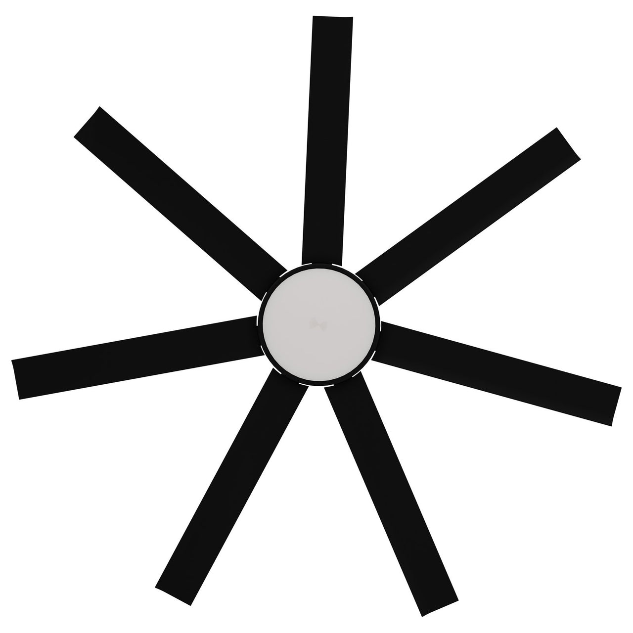 Calibo Alula 60" (1524mm) 7 Blade Indoor/Outdoor DC Ceiling Fan with 24W Light & Remote in Black