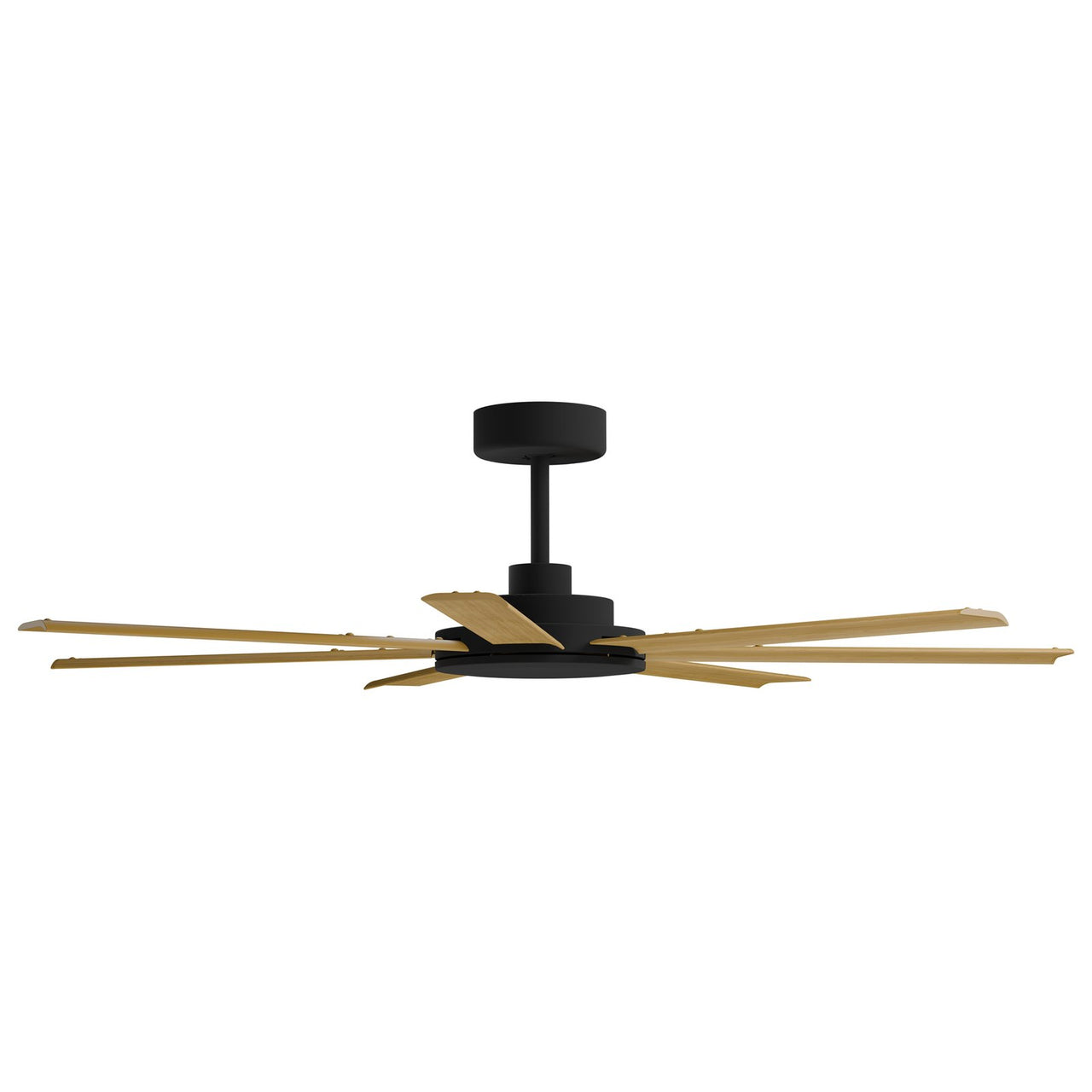 Calibo Alula 60" (1524mm) 7 Blade Indoor/Outdoor DC Ceiling Fan & Remote Black with Teak