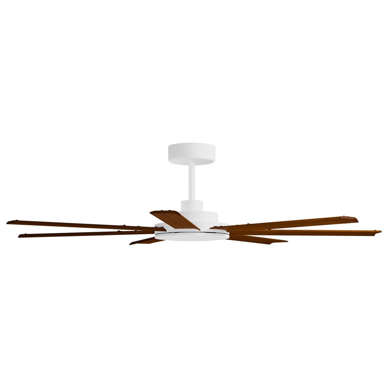 Calibo Alula 60" (1524mm) 7 Blade Indoor/Outdoor DC Ceiling Fan & Remote white with Koa