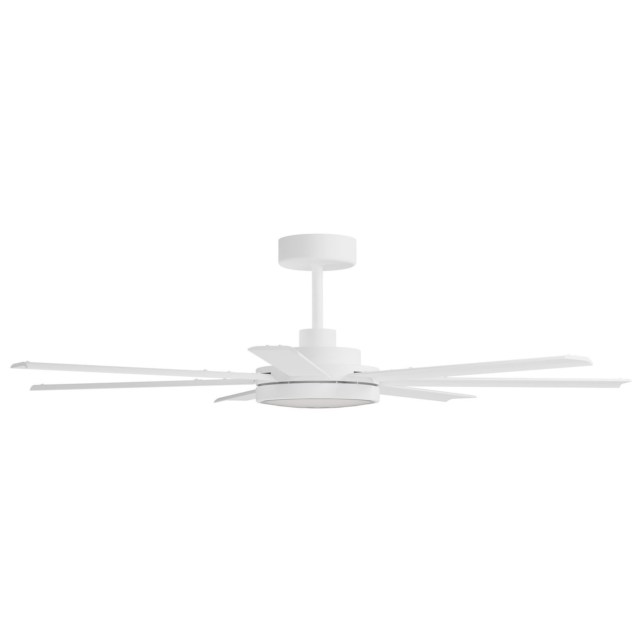 Calibo Alula 60" (1524mm) 7 Blade Indoor/Outdoor DC Ceiling Fan with 24W Light & Remote in White