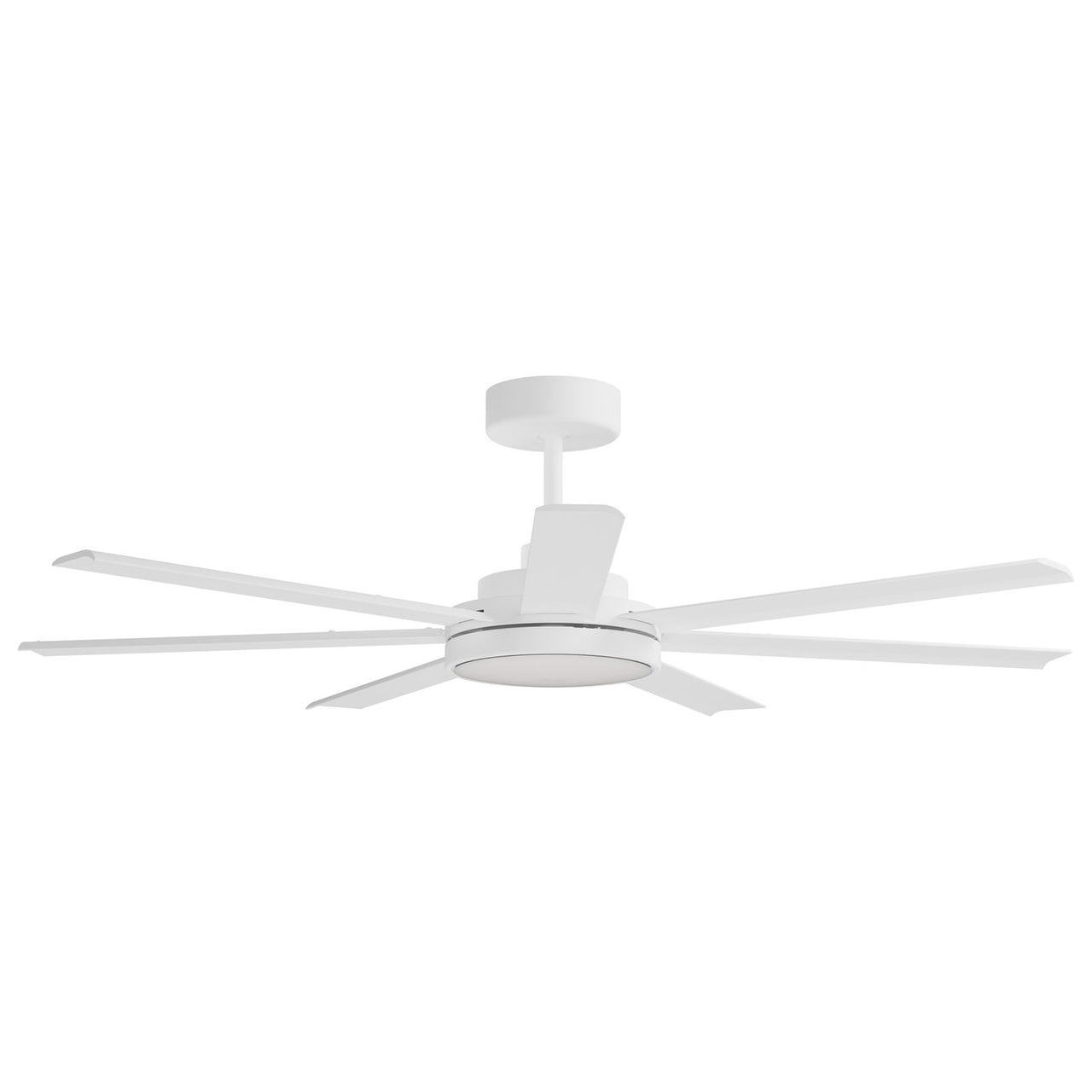 Calibo Alula 60" (1524mm) 7 Blade Indoor/Outdoor DC Ceiling Fan with 24W Light & Remote in White