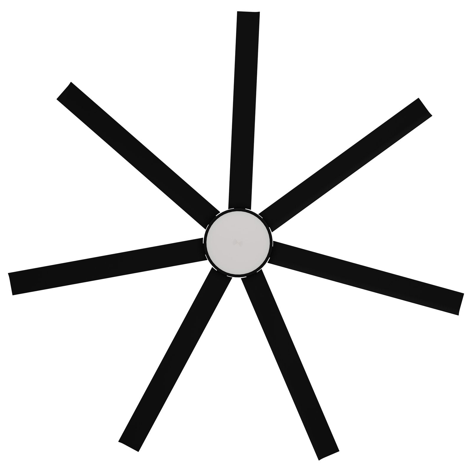 Calibo Alula 80" (2032mm) 7 Blade Indoor/Outdoor DC Ceiling Fan with 24W Light & Remote in Black